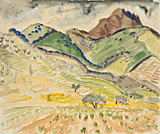 größeres Bild des Heckel Aquarells Aquarell Erich Heckel Frankreich Provence
